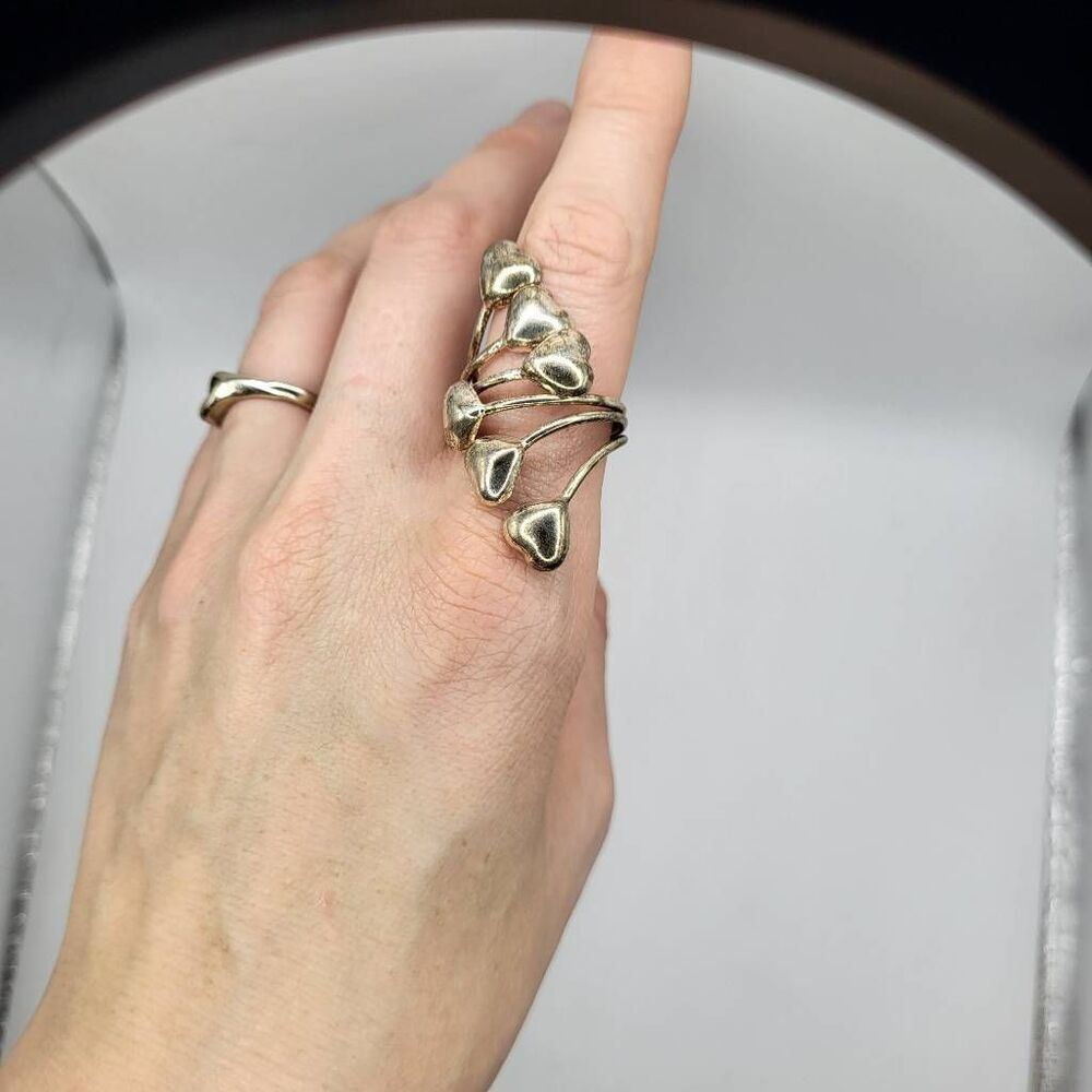 Sterling Silver Flying Heart Wrap around Ring